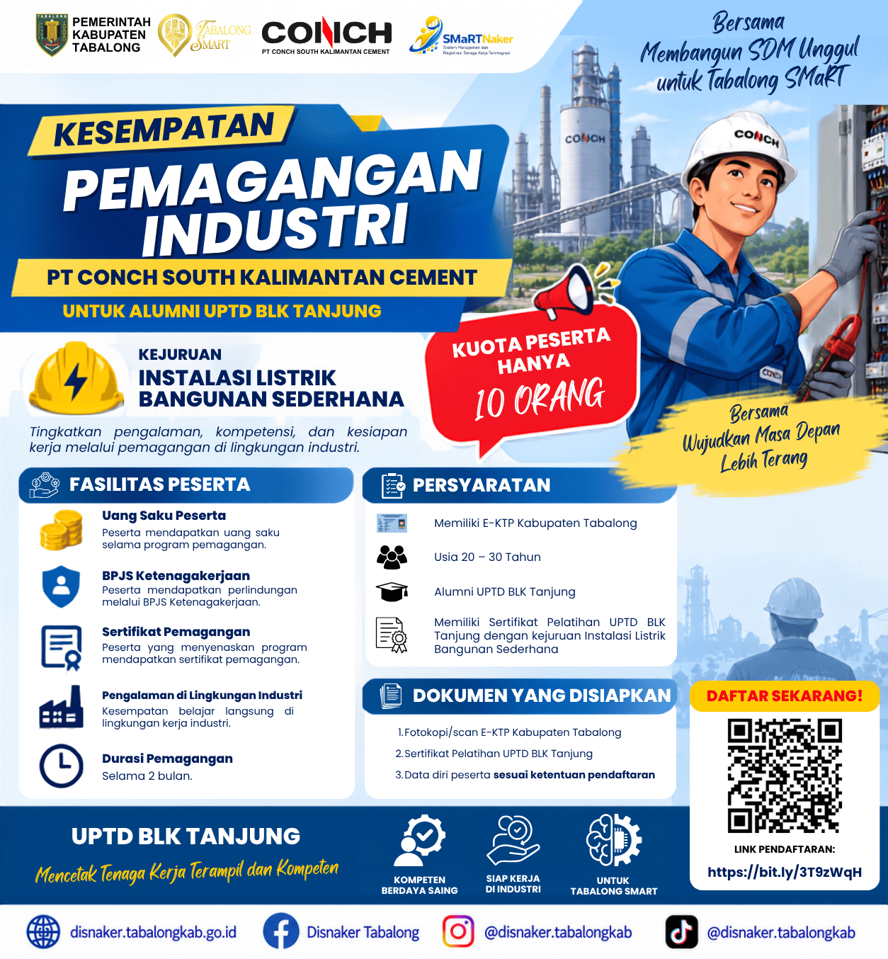 PEMAGANGAN INDUSTRI KEJURUAN INSTALASI LISTRIK BANGUNAN SEDERHANA PT CONCH SOUTH KALIMANTAN CEMENT
